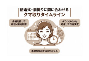 結婚式・前撮りに間に合わせる｜クマ取りタイムライン