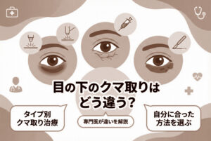黒クマ・青クマ・茶クマ｜目の下のクマ取りはどう違う？