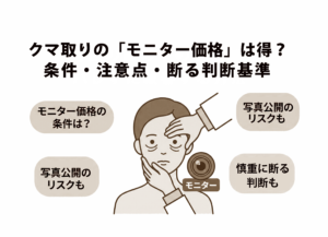 クマ取りの「モニター価格」は得？条件・注意点・断る判断基準