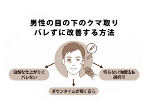 男性の目の下のクマ取り｜バレずに改善する方法