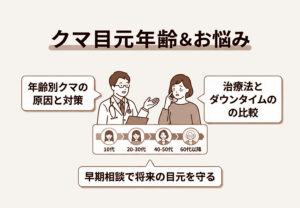 目の下のクマ取りは何歳から？年齢別の注意点