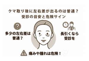 クマ取り後に左右差が出るのは普通？受診の目安と危険サイン