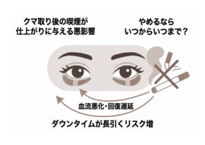 クマ取り後の喫煙が仕上がりに与える影響｜やめるならいつからいつまで