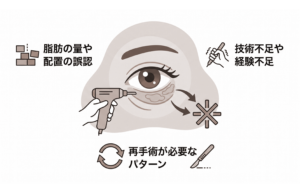 クマ取りで取り残しが起きる原因｜再手術が必要になるパターン