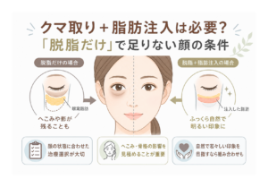 クマ取り＋脂肪注入は必要？「脱脂だけ」で足りない顔の条件