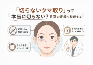 「切らないクマ取り」って本当に切らない？言葉の定義を整理する