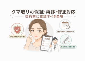 クマ取りの保証・再診・修正対応｜契約前に確認すべき条項