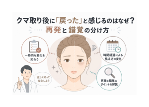 クマ取り後に「戻った」と感じるのはなぜ？再発と錯覚の分け方