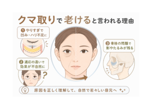 クマ取りで老けると言われる理由｜やりすぎ・適応違い・骨格の問題