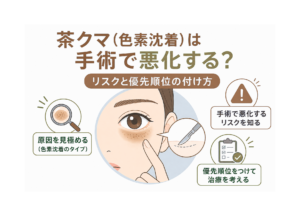 茶クマ（色素沈着）は手術で悪化する？リスクと優先順位の付け方