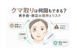 クマ取りは何回もできる？再手術・修正の限界とリスク