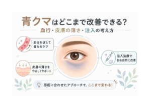 青クマはどこまで改善できる？血行・皮膚の薄さ・注入の考え方