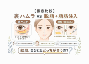 【徹底比較】裏ハムラ vs 脱脂＋脂肪注入｜結局、自分にはどっちが合うの？